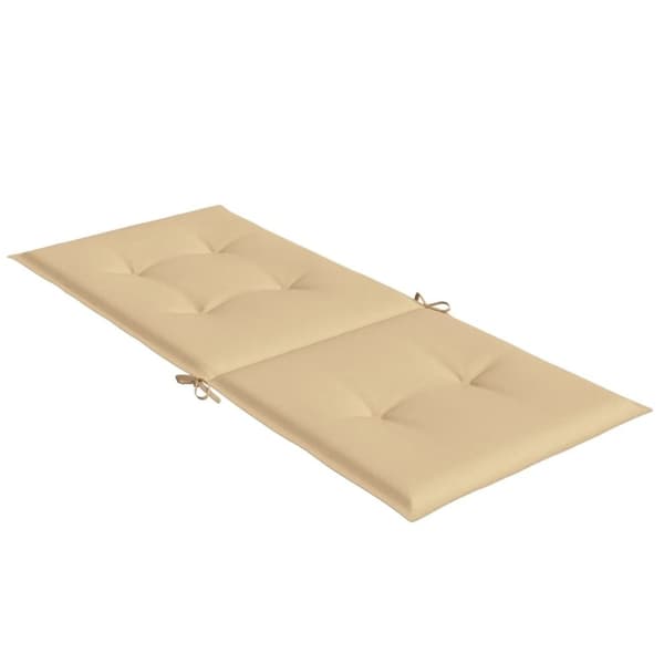 vidaXL stolehynder med høj ryg 4 stk. 120x50x4 cm stof beige