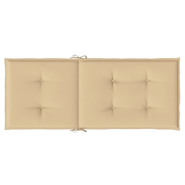 vidaXL stolehynder med høj ryg 4 stk. 120x50x4 cm stof beige