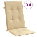 Miniatyrbillede 2 af 10: vidaXL stolehynder med høj ryg 4 stk. 120x50x4 cm stof beige