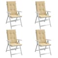 Miniatyrbillede 1 af 10: vidaXL stolehynder med høj ryg 4 stk. 120x50x4 cm stof beige