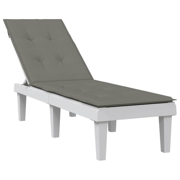vidaXL hynde til dækstol (75+105)x50x3 cm stof meleret mørkegrå