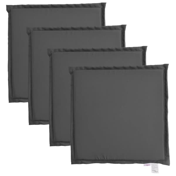 vidaXL Sittdynor för trädgården 4 st antracit 45x45x2 cm fyrkantig