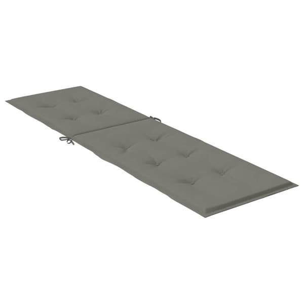 vidaXL Solsängsdyna melerad mörkgrå (75+105)x50x3 cm tyg