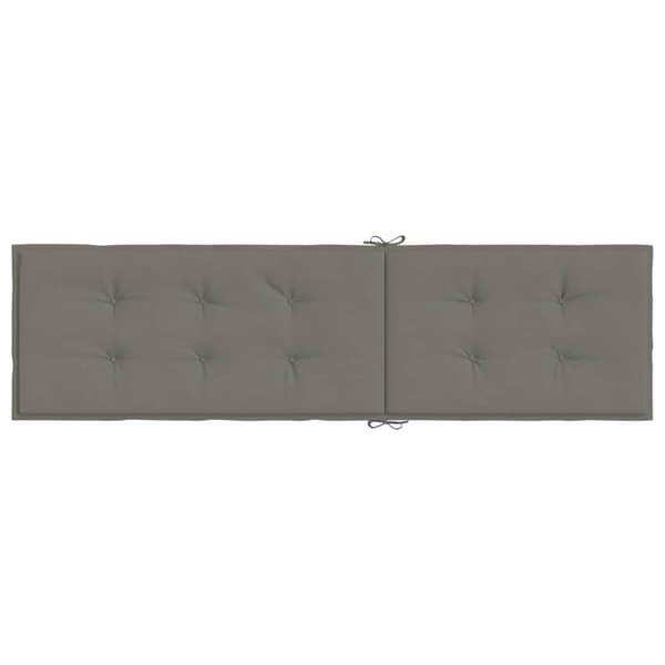 vidaXL Solsängsdyna melerad mörkgrå (75+105)x50x3 cm tyg