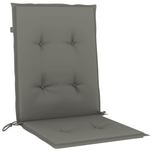 vidaXL Stolsdynor lågt ryggstöd 2 st melerad mörkgrå 100x50x4 cm tyg