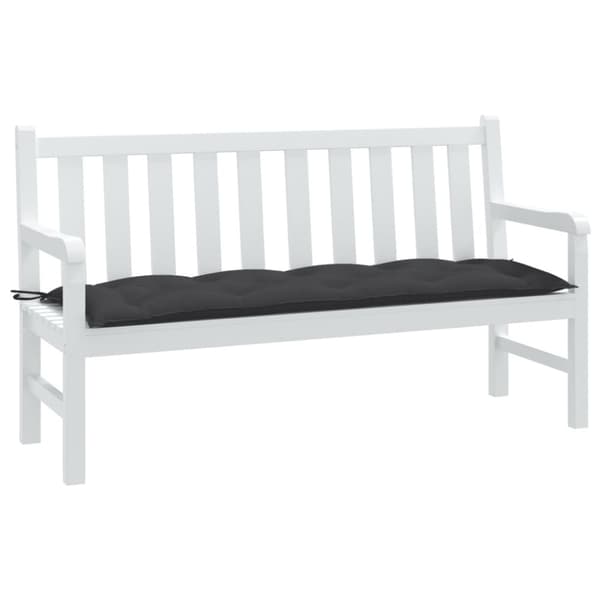 vidaXL Bänkdyna melerad antracit 150x50x7 cm tyg