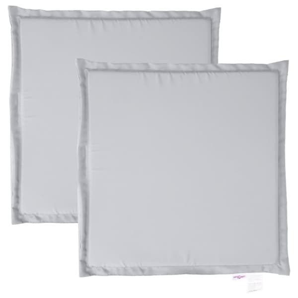 vidaXL udendørs sædehynder 2 stk. 45x45x2 cm firkantet lysegrå
