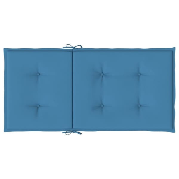vidaXL stolehynder med lav ryg 2 stk. 100x50x4 cm stof blå