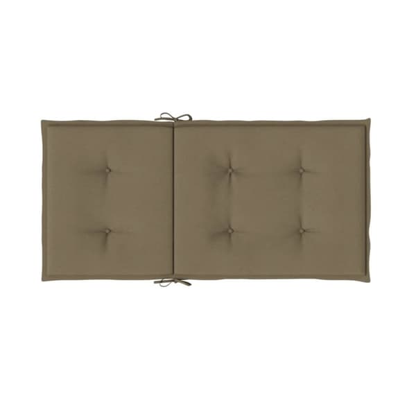 vidaXL stolehynder med lav ryg 2 stk. 100x50x4 cm stof gråbrun