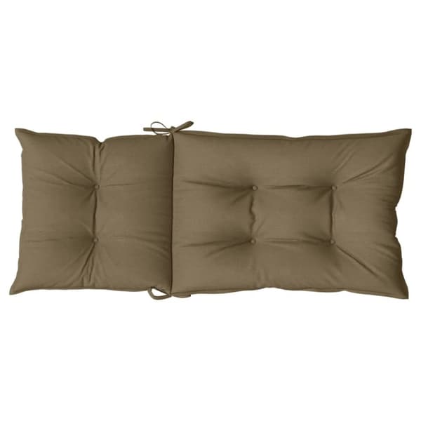 vidaXL Stolsdynor högt ryggstöd 6 st melerad taupe 120x50x7 cm tyg