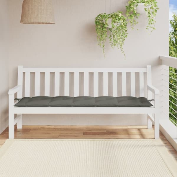 vidaXL hynde til havebænk 180x50x7 cm stof meleret mørkegrå