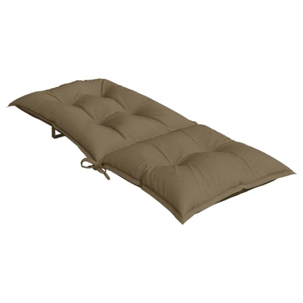 vidaXL stolehynder med høj ryg 6 stk. 120x50x7 cm stof gråbrun