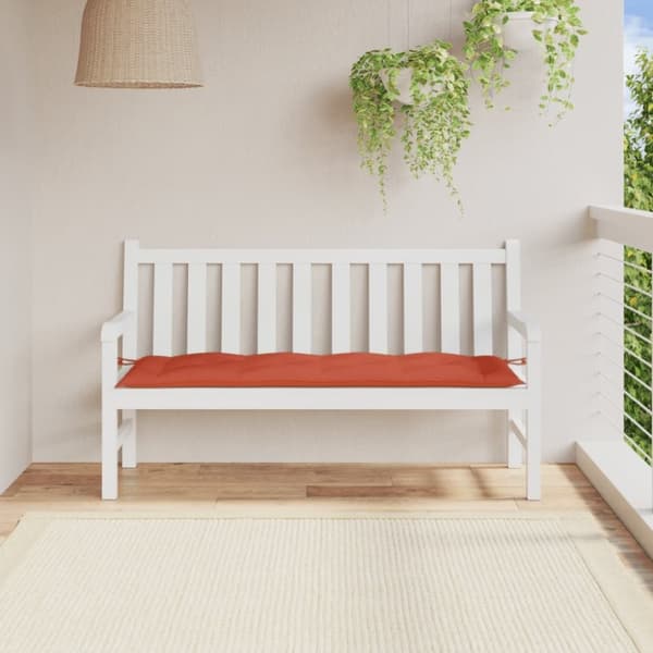 vidaXL hynde til havebænk 150x50x7 cm stof meleret red