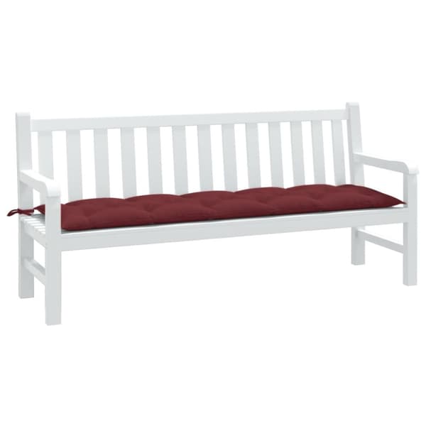 vidaXL hynde til havebænk 180x50x7 cm stof meleret vinrød