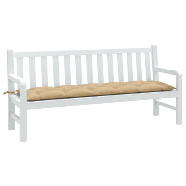 vidaXL hynde til havebænk 180x50x7 cm stof meleret beige