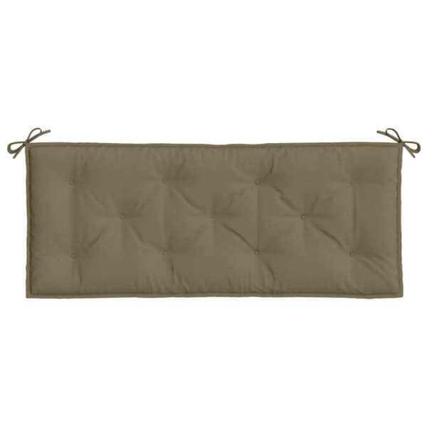 vidaXL hynder til havebænk 2 stk. 120x50x7 cm stof meleret gråbrun