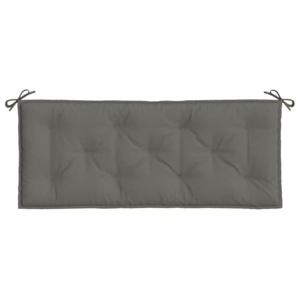 vidaXL Bänkdyna 2 st melerad mörkgrå 120x50x7 cm tyg