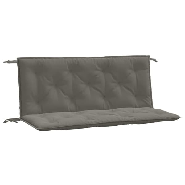 vidaXL Bänkdyna 2 st melerad mörkgrå 120x50x7 cm tyg