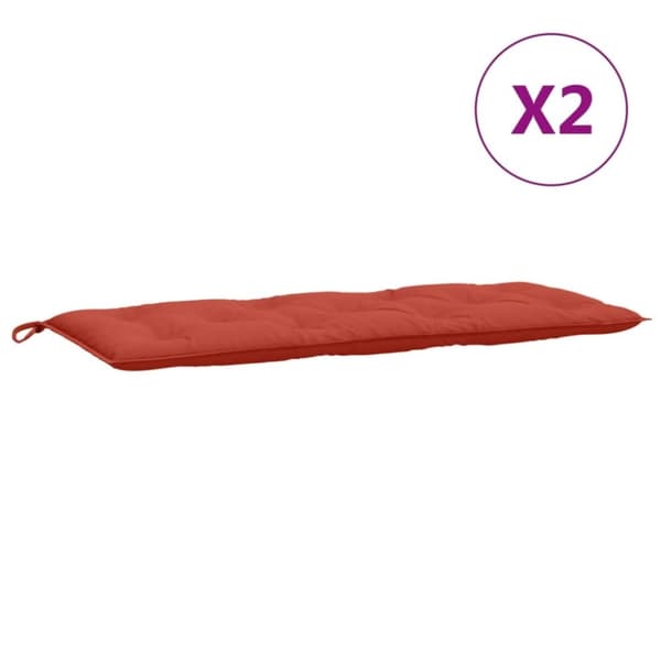 vidaXL hynder til havebænk 2 stk. 120x50x7 cm stof meleret red