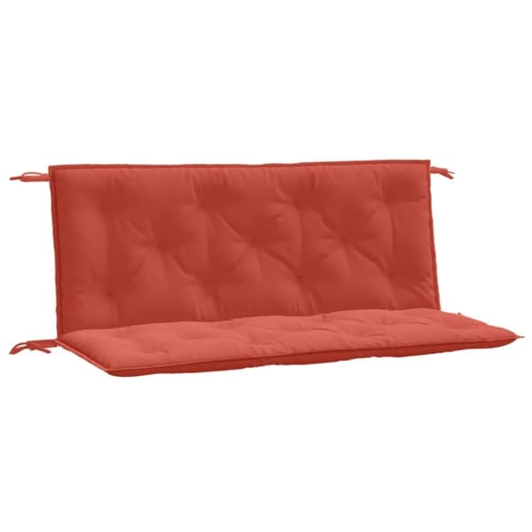 vidaXL Bänkdyna 2 st melerad röd 120x50x7 cm tyg