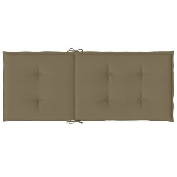 vidaXL stolehynder med høj ryg 4 stk. 120x50x4 cm stof gråbrun