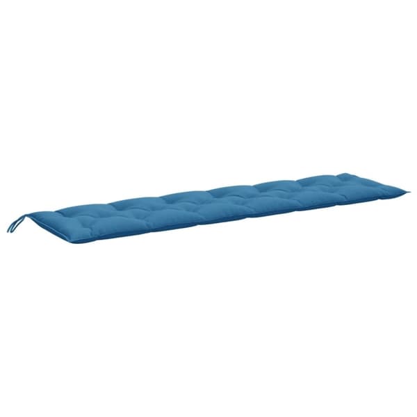 vidaXL hynder til havebænk 2 stk. 200x50x7 cm stof meleret blå