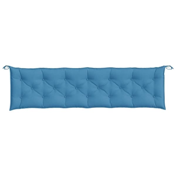 vidaXL hynder til havebænk 2 stk. 200x50x7 cm stof meleret blå