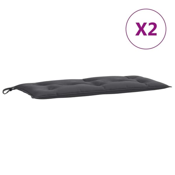 vidaXL Bänkdynor 2 st melerad antracit 100x50x7 cm tyg