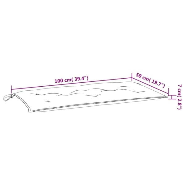 vidaXL Bänkdynor 2 st melerad antracit 100x50x7 cm tyg