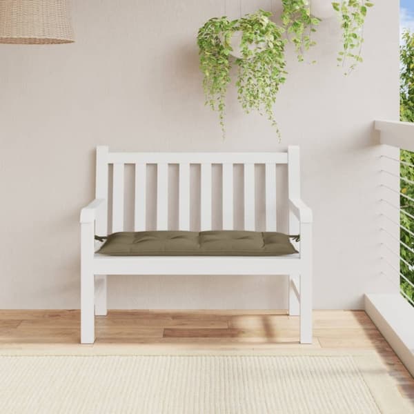 vidaXL Bänkdyna melerad taupe 100x50x7 cm tyg