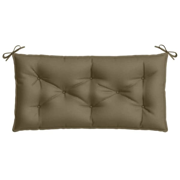 vidaXL Bänkdyna melerad taupe 100x50x7 cm tyg