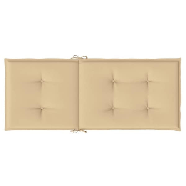 vidaXL stolehynder med høj ryg 2 stk. 120x50x4 cm stof beige