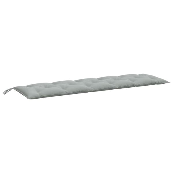 vidaXL Bänkdyna melerad ljusgrå 180x50x7 cm tyg