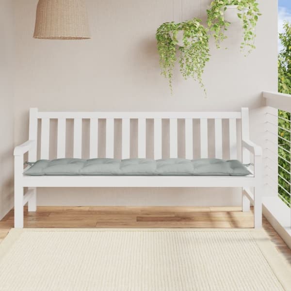 vidaXL hynde til havebænk 180x50x7 cm stof meleret lysegrå