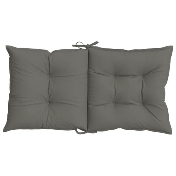 vidaXL stolehynder med lav ryg 6 stk. 100x50x7 cm stof mørkegrå