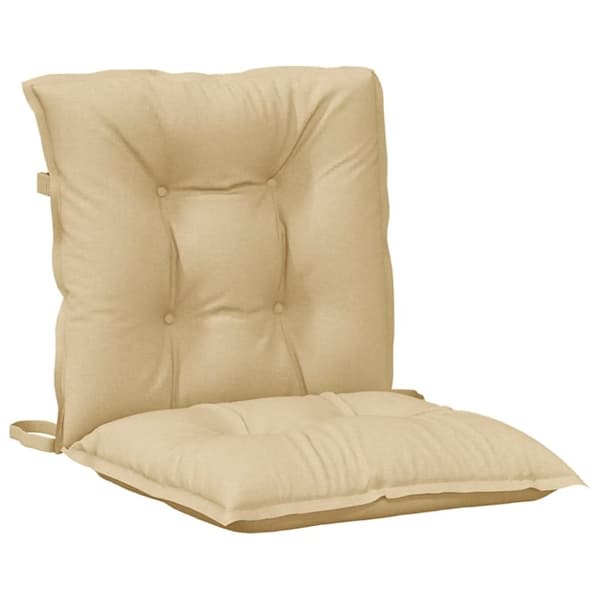 vidaXL stolehynder med lav ryg 6 stk. 100x50x7 cm stof beige