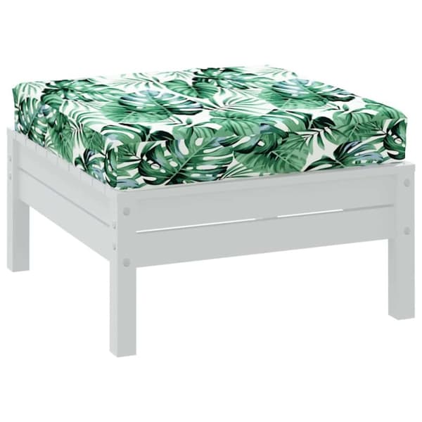 vidaXL Palldyna bladmönster 60x60x10 cm oxfordtyg