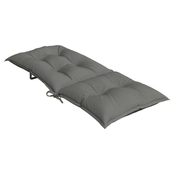 vidaXL Stolsdynor högt ryggstöd 4 st melerad mörkgrå 120x50x7 cm tyg