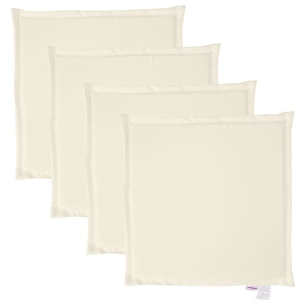 vidaXL udendørs sædehynder 4 stk. 45x45x2 cm firkantet cremefarvet