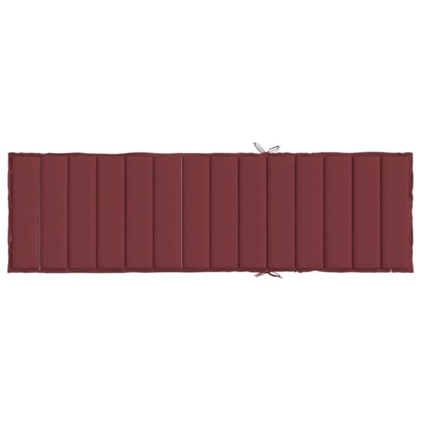 vidaXL hynde til liggestol 200x60x4 cm stof meleret vinrød