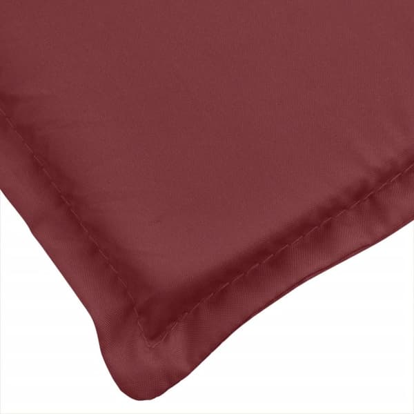 vidaXL hynde til liggestol 200x60x4 cm stof meleret vinrød