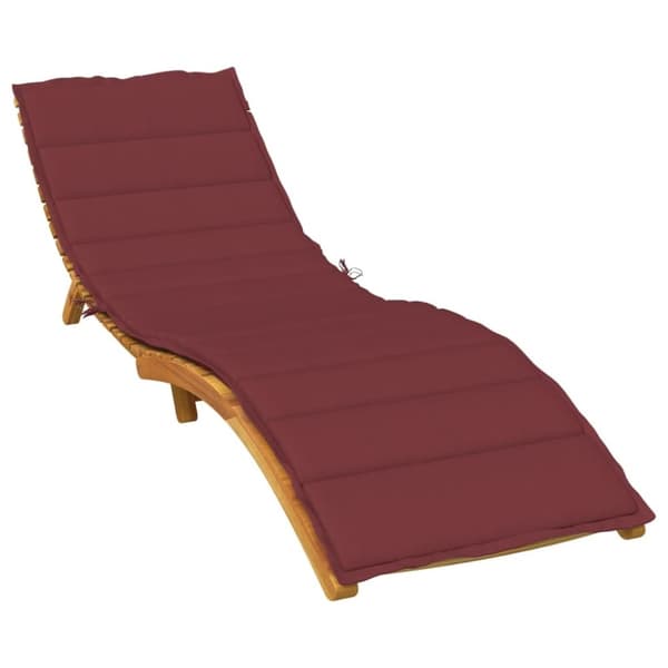 vidaXL hynde til liggestol 200x60x4 cm stof meleret vinrød