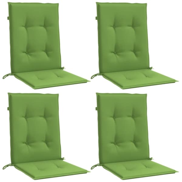 vidaXL stolehynder med lav ryg 4 stk. 100x50x4 cm stof grøn