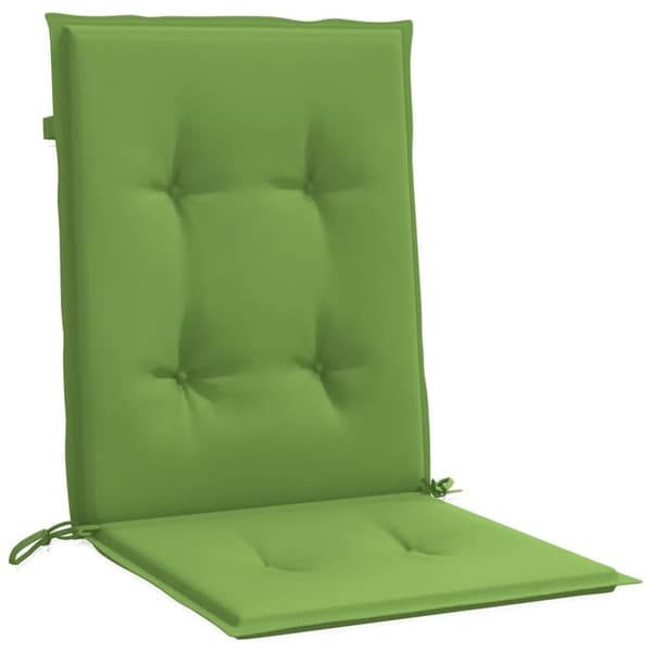 vidaXL stolehynder med lav ryg 4 stk. 100x50x4 cm stof grøn