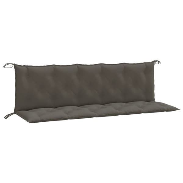 vidaXL Bänkdyna 2 st melerad mörkgrå 180x50x7 cm tyg