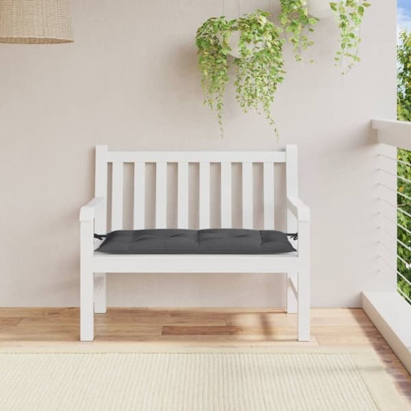 vidaXL hynde til havebænk 100x50x7 cm stof meleret antracitgrå