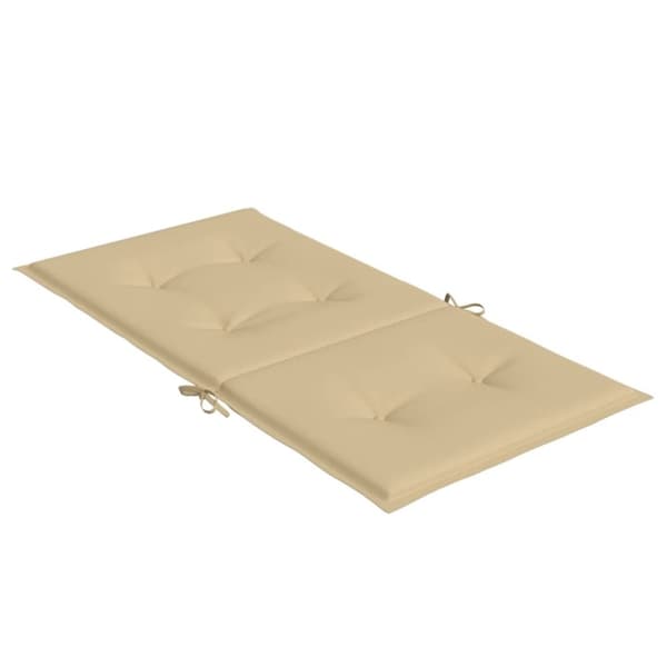 vidaXL stolehynder med lav ryg 2 stk. 100x50x4 cm stof beige