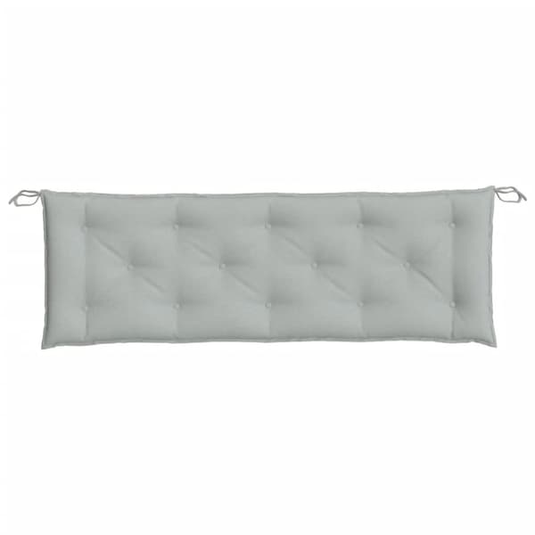vidaXL Bänkdyna melerad ljusgrå 150x50x7 cm tyg