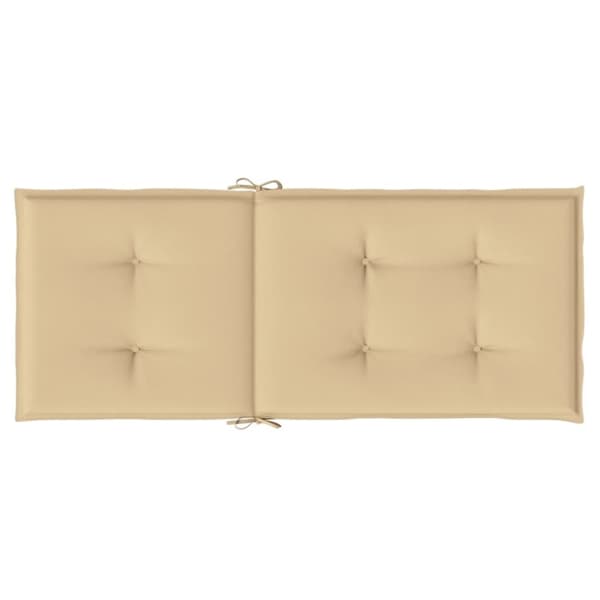vidaXL stolehynder med høj ryg 6 stk. 120x50x7 cm stof beige