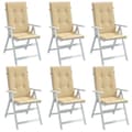 Miniatyrbillede 1 af 10: vidaXL stolehynder med høj ryg 6 stk. 120x50x7 cm stof beige